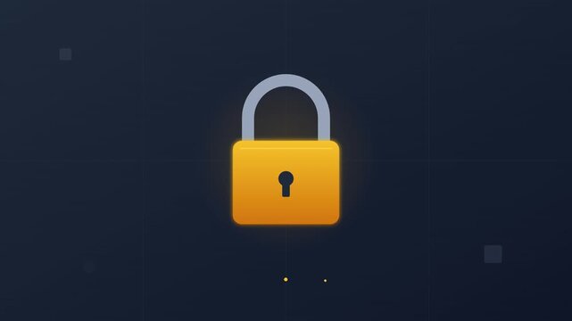 Modern Lock Security Privacy Encryption Key Safety Animation