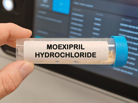 MOEXIPRIL HYDROCHLORIDE ACE inhibitor for hypertension tablets in laboratory