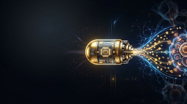 Medical nanobot capsule delivering targeted therapy to cells