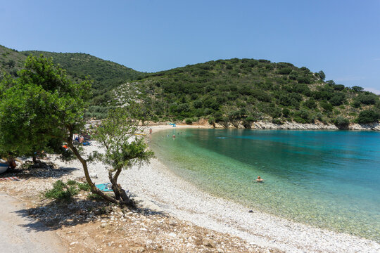 Filiatro Beach in Ithaca island, Greece.