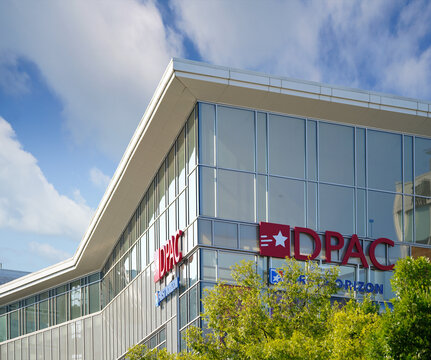 Durham, NC - USA - 7-15-2026: The Durham Performing Arts Center - aka DPAC - in downtown Durham