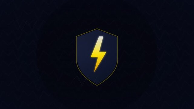 Modern Shield Lightning Bolt Power Security Flash Background