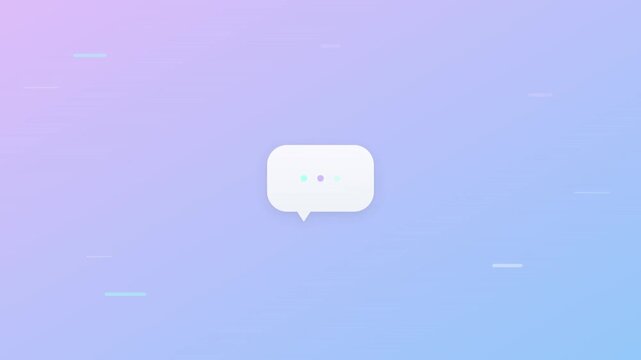 modern speech bubble social chat animated vector background graphic