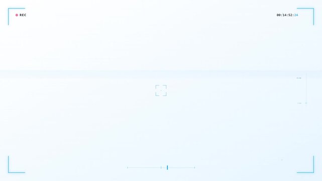 sleek white and blue camera viewfinder overlay design