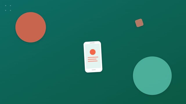 modern teal and coral mobile tilt vector motion asset