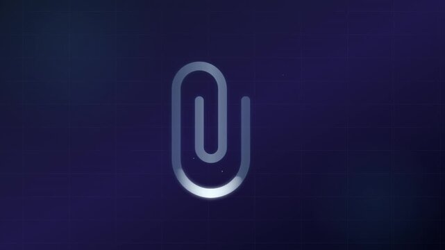sliding paperclip attachment file link icon dark background