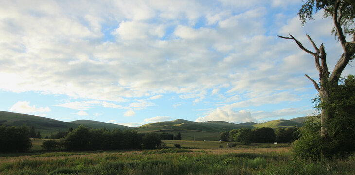 Group of rolling scottish hills