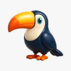 Fototapeta premium Colorful cartoon toucan illustration.