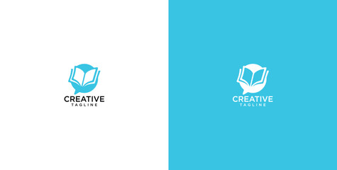 Modern Educational Logo Design featuring an Open Book inside a Speech Bubble for Knowledge and Learning Communication