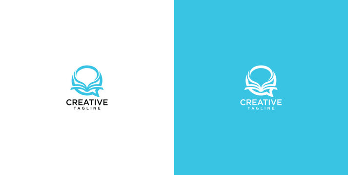 Winged Chat Bubble Logo Design Template for Creative Business and Communication Brands