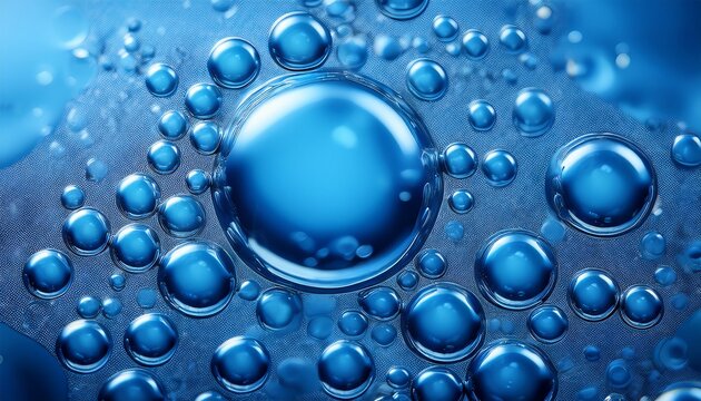 imagen macro de burbujas azules