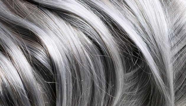 textura de cabello plateado con brillo
