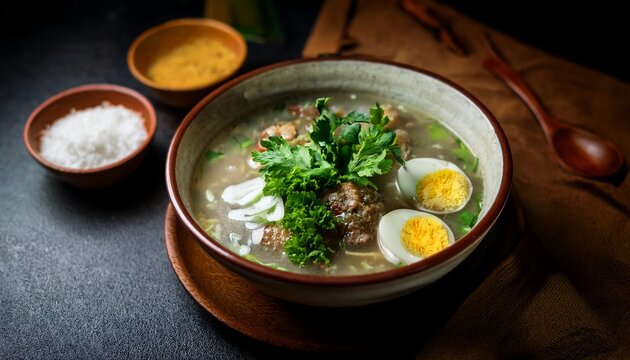 delicious bubur srintil jogja a culinary delight from indonesia dark background