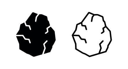 Rock Stone Icon Set. Nature and Geology Symbol Vector Illustration. © liubomir118809