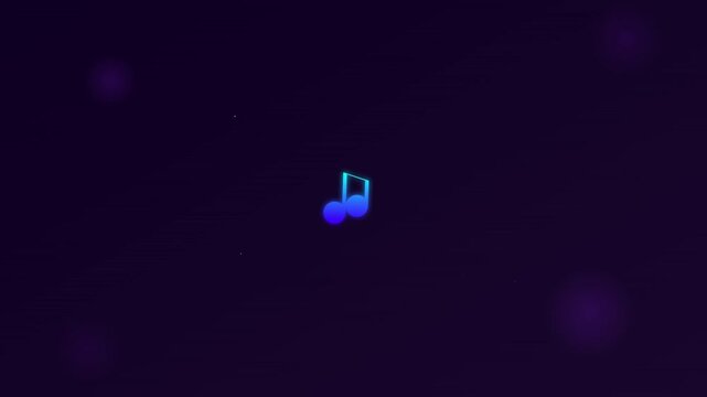 music streaming note icon with deep indigo soundwaves
