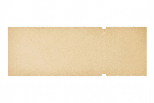 Vintage Perforated Paper Ticket Mockup on Dark Surface