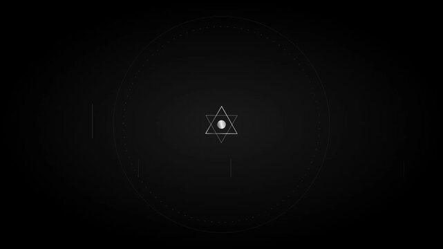 obsidian and silver sacred geometry mandala sleek animation