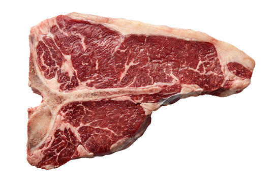 Fresh Raw T Bone Beef Steak with Marbling