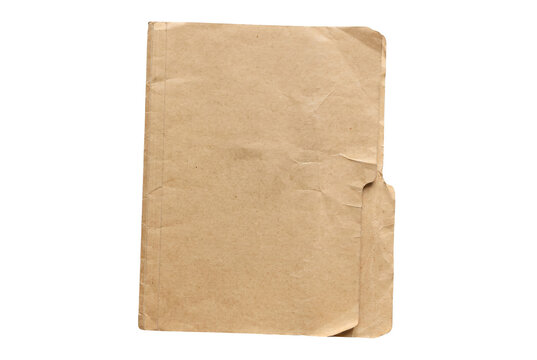Old Weathered Manila File Folder with Creases and Tab