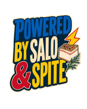 Powered by Salo and Spite Ukrainian humor typography design