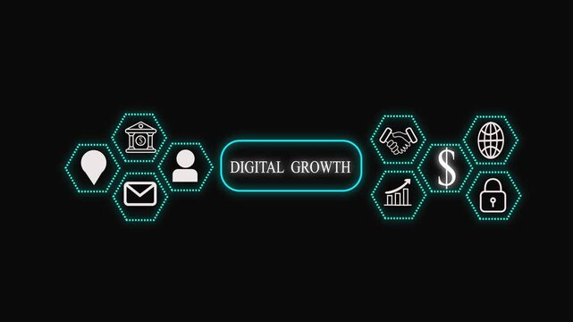 Text sign showing Challenge. Business photo showcasing process of provoking or testing physiological activity by exposure Grids and different set up of the icons latest digital technology  4k videp.