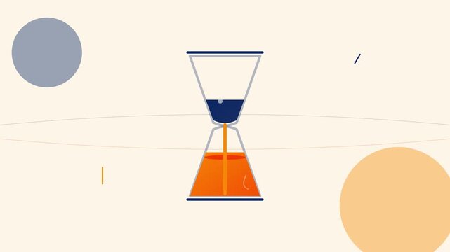 Organic Fluid Hourglass Animation Modern Abstract Vector Video