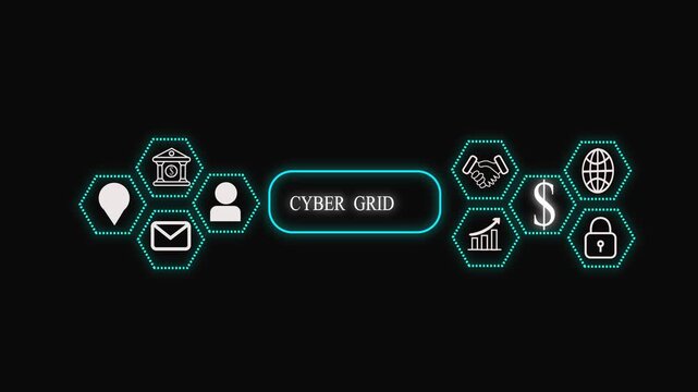 Text sign showing Challenge. Business photo showcasing process of provoking or testing physiological activity by exposure Grids and different set up of the icons latest digital technology  4k videp.