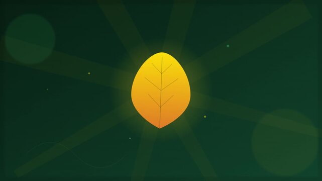 organic leaf eco sustainability nature animated vector background