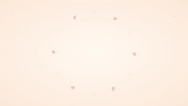Soft Peach Indian Wedding Floral Wreath Animation