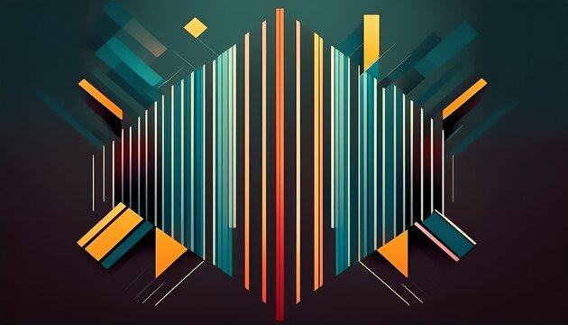 abstract geometric symbol with vertical lines and horizontal bars