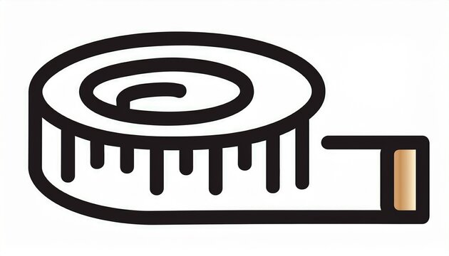 simple line drawing of a measuring tape