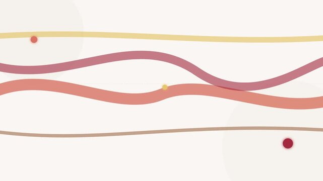 organic terracotta warm pulsing line vector animation loop