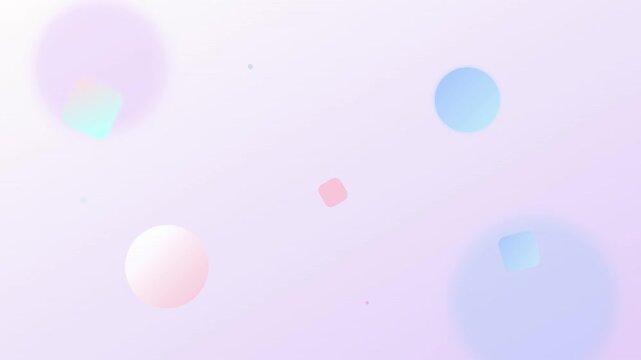 Pastel Geometric Floating UI Elements Background Animation