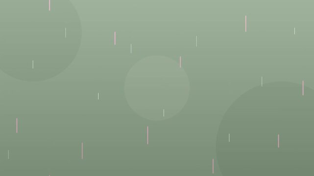 pastel sage and dusty rose rain animation loop