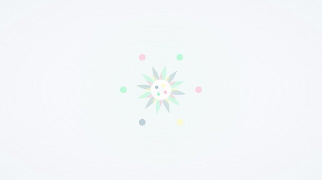 Pastel Rainbow Mandala Soft Colorful Festival Background Loop