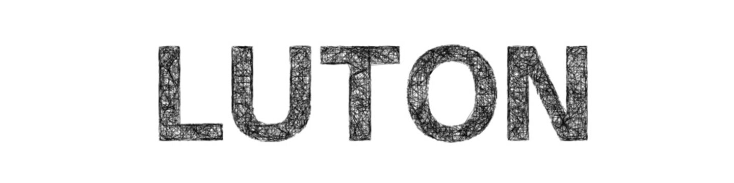 Sketch Luton text design element