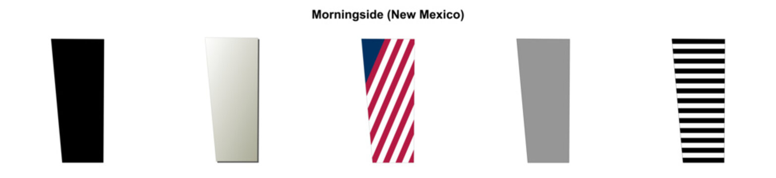 Morningside (New Mexico) blank outline map set