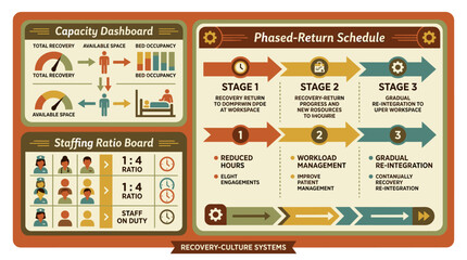 Fototapeta premium Healthcare Management Dashboard with Staffing and Capacity Data