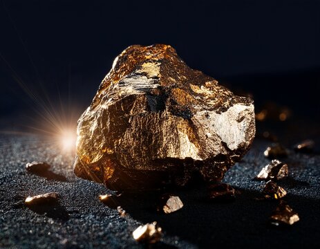 cobalt ore rocks with metallic sheen on dark ground raw mineral crystals reflect light essential for battery tech and clean energy future