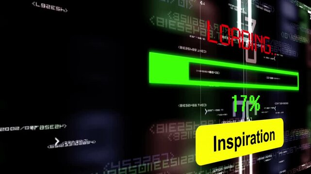 Digital Loading Inspiration Concept with Progress Bar and Technology Interface