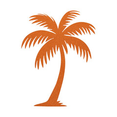 Obraz premium PNG Orange glitter palm tree silhouette