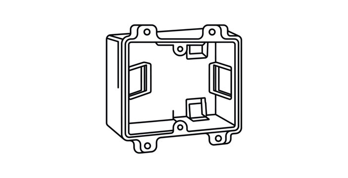 Electrical Junction Box Outline Vector