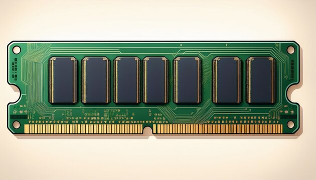 ram memory isolated on white background