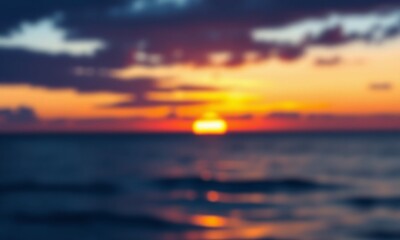 Abstract Sunset Dark Ocean © Isabella