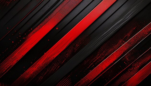 abstract black and red grunge background with diagonal lines and dots
