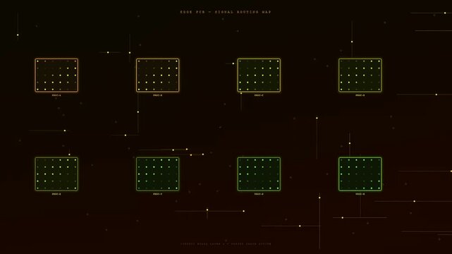 Sophisticated edge data processing systems visualize intricate information flow across glowing digital nodes on a dark background representing modern cloud computing and network infrastructure.