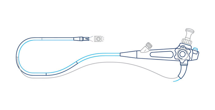 Medical Endoscope Vector Illustration