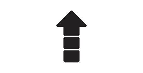Upward Arrow Segmented Icon © ONE