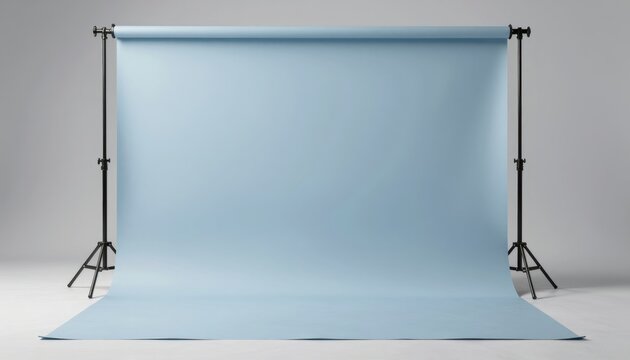Light Blue Photography Backdrop Studio Setup