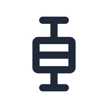 Box plot with whiskers chart line icon